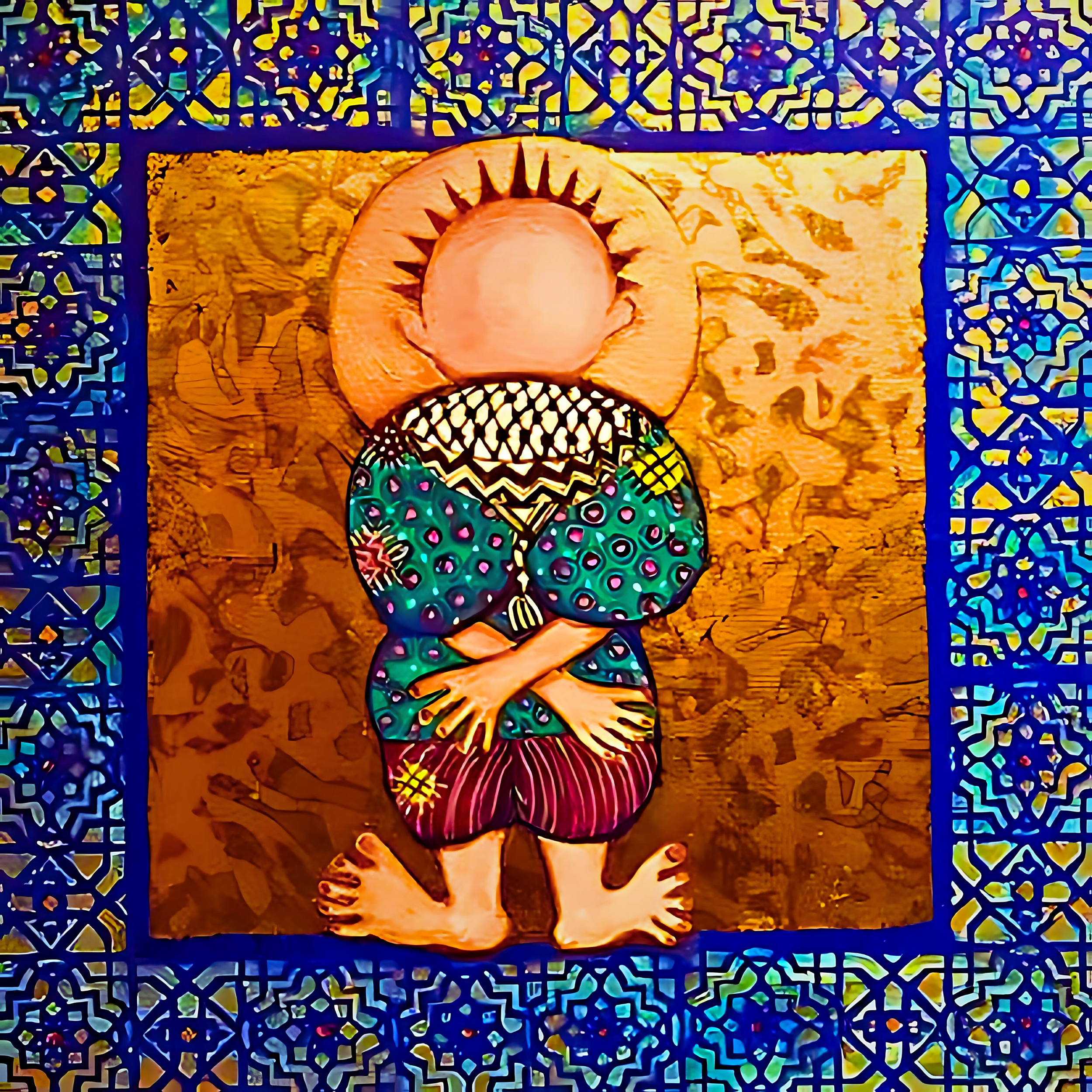 A wearable piece of art history: Laila Shawa's 'Handalah and the Summer' on a pure silk scarf, juxtaposing a symbol of defiance with the vibrancy of life | Gifting Spree