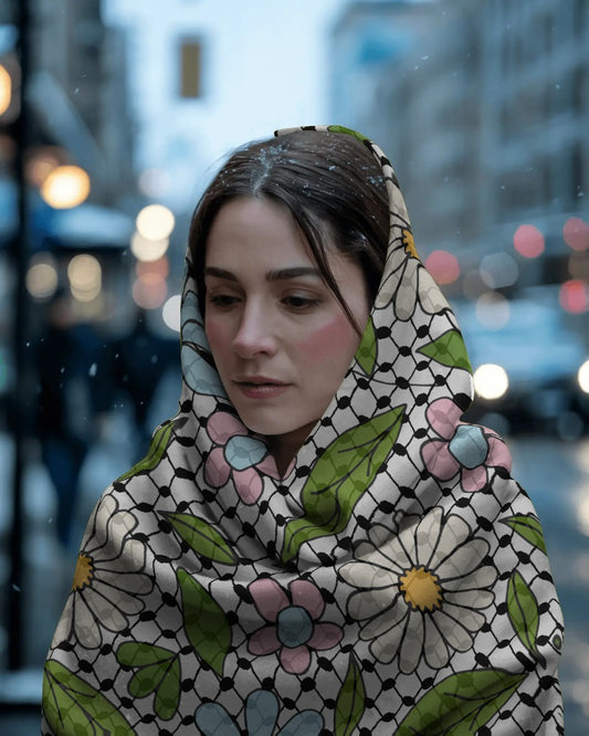 Palestine Potpourri Kuffiyeh Silk Scarf