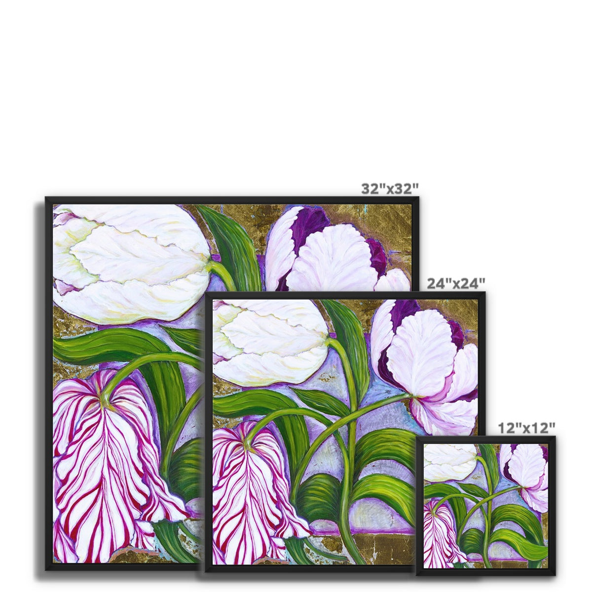 3 Tulips Framed Canvas Fine art - Gifting Spree