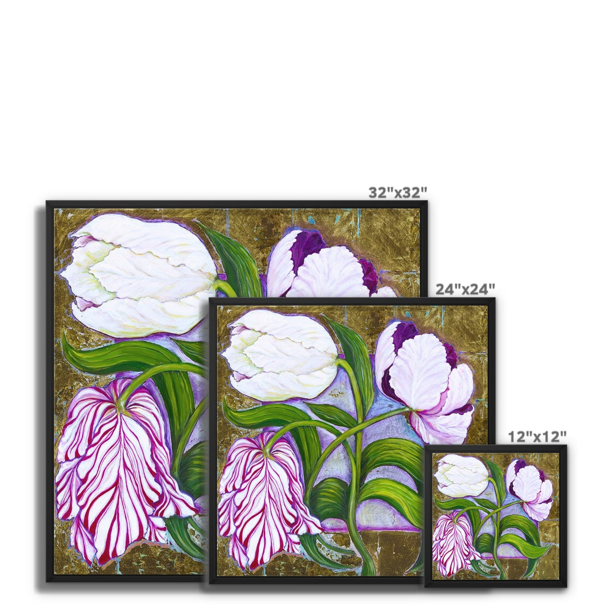 3 Tulips Framed Canvas Fine art - Gifting Spree