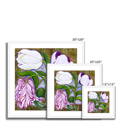 3 Tulips Framed & Mounted Print Fine art - Gifting Spree