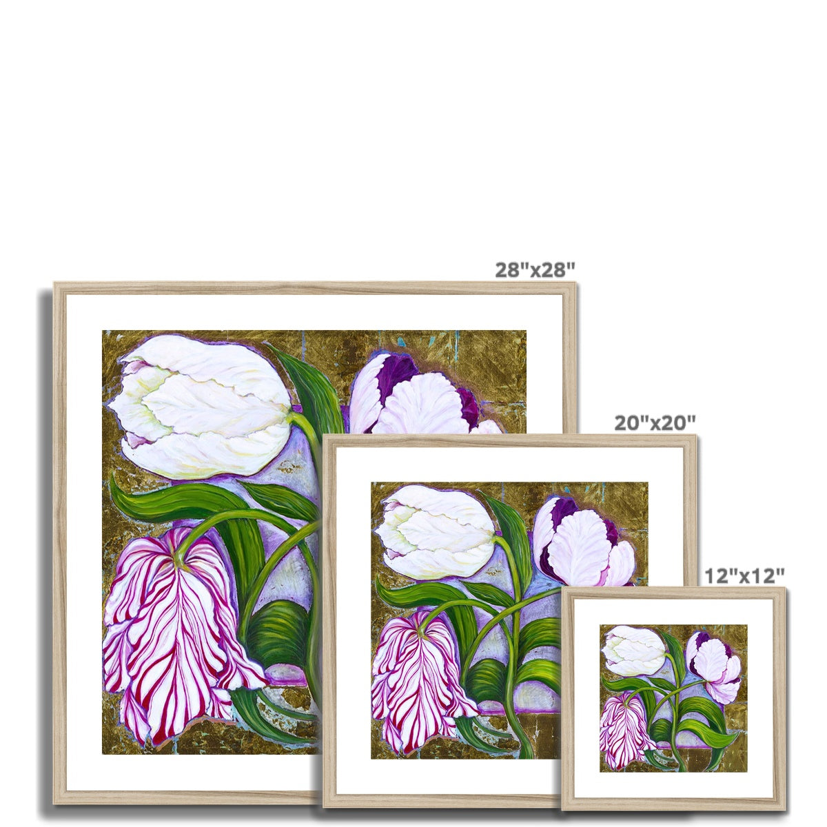 3 Tulips Framed & Mounted Print Fine art - Gifting Spree