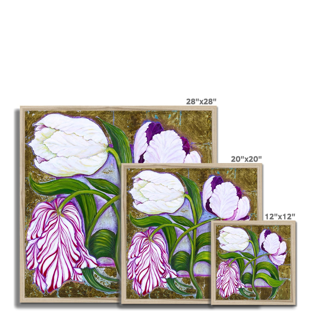 3 Tulips Framed Print Fine art - Gifting Spree