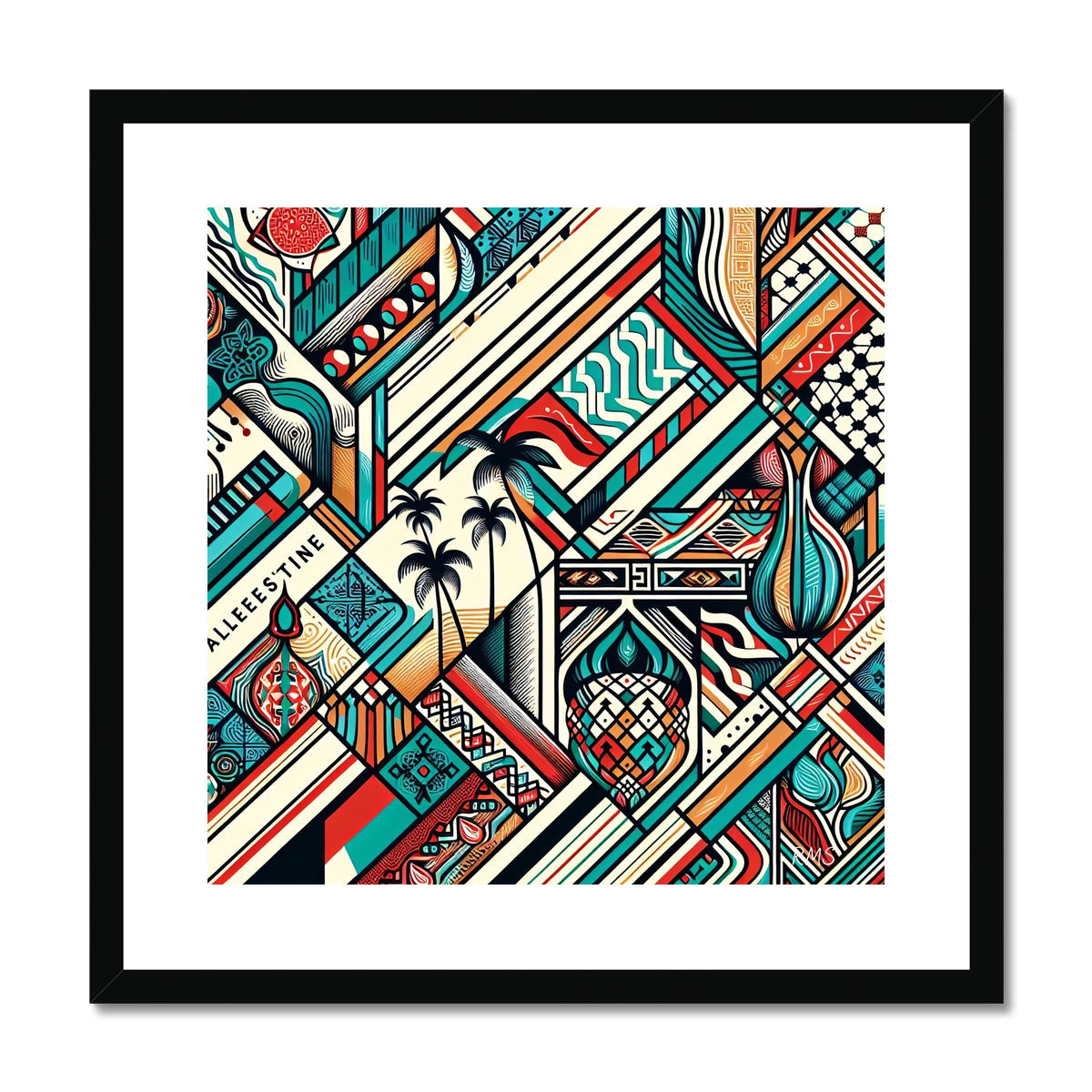 5000 Years Framed & Mounted Print Fine art kite-926497286 20"x20" / Black Frame - Gifting Spree