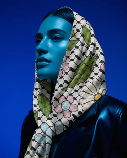 Palestine Potpourri Kuffiyeh Silk Scarf