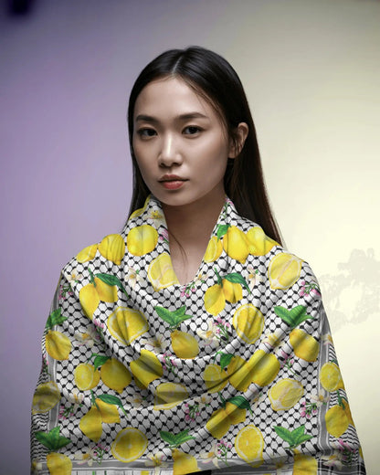 The Zest of Gaza Kuffiyeh Silk Scarf