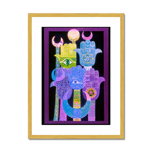 Laila Shawa's 'Alams' - Antique Framed & Mounted Print 'Alams' Antique Framed & Mounted Print Fine art kite-909139621 18"x24" / Gold Frame - Gifting Spree