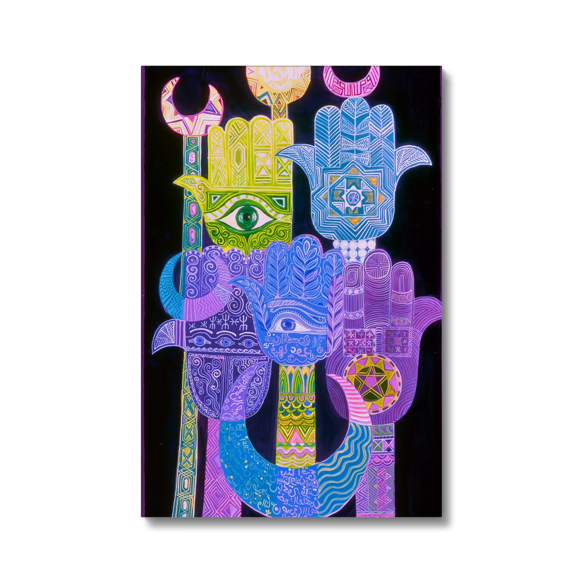 Alams’ - Laila Shawa’s 1992 Artwork on Eco Canvas 'Alams' Eco Canvas Art Print Fine art kite-909139902 16"x24" / Image Wrap - Gifting Spree