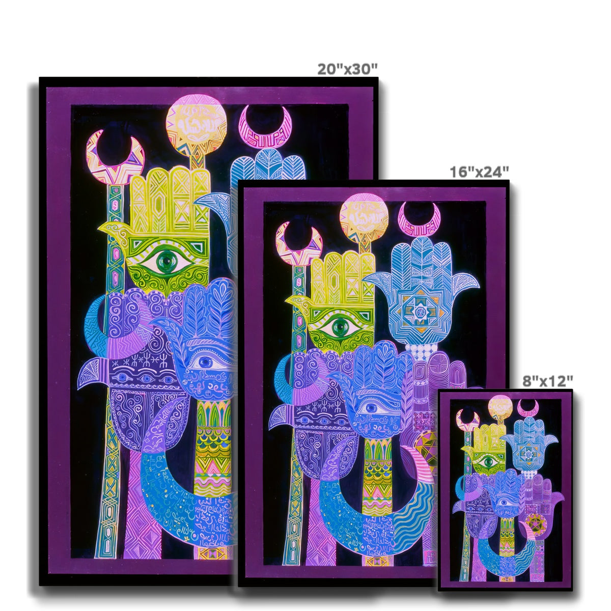 Alams’ - Laila Shawa’s 1992 Artwork on Eco Canvas 'Alams' Eco Canvas Art Print Fine art - Gifting Spree