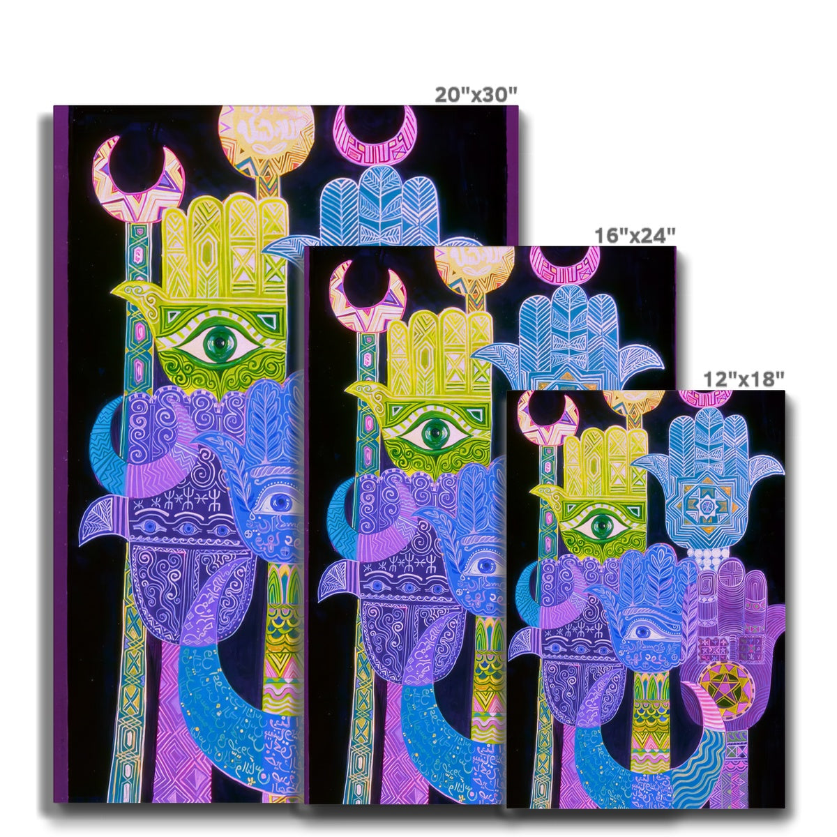 Alams’ - Laila Shawa’s 1992 Artwork on Eco Canvas 'Alams' Eco Canvas Art Print Fine art - Gifting Spree