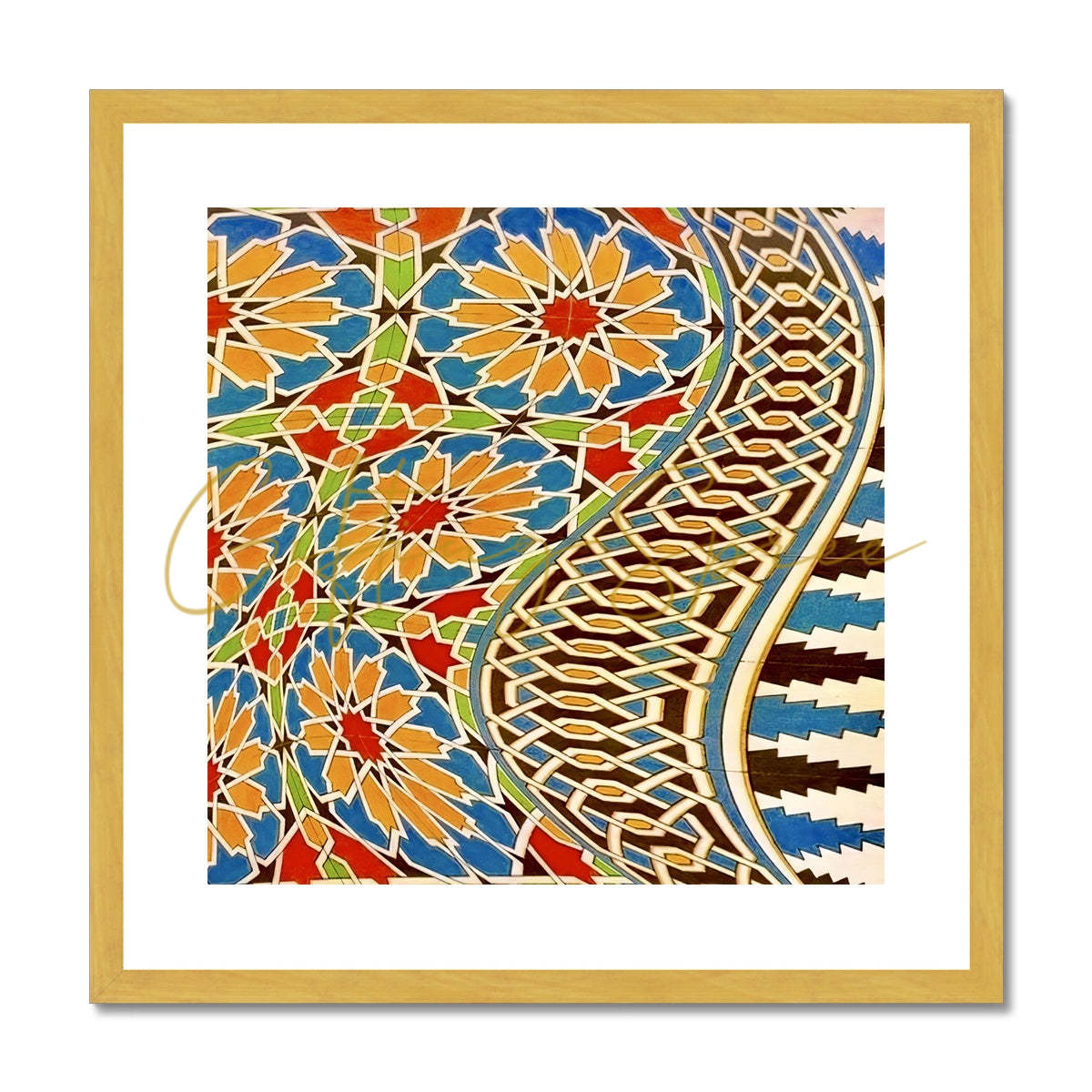 Andalusia I Antique Framed & Mounted Print | Laila Shawa 'Andalusia I' Antique Framed & Mounted Print Fine art kite-896786542 12"x12" / Gold Frame - Gifting Spree