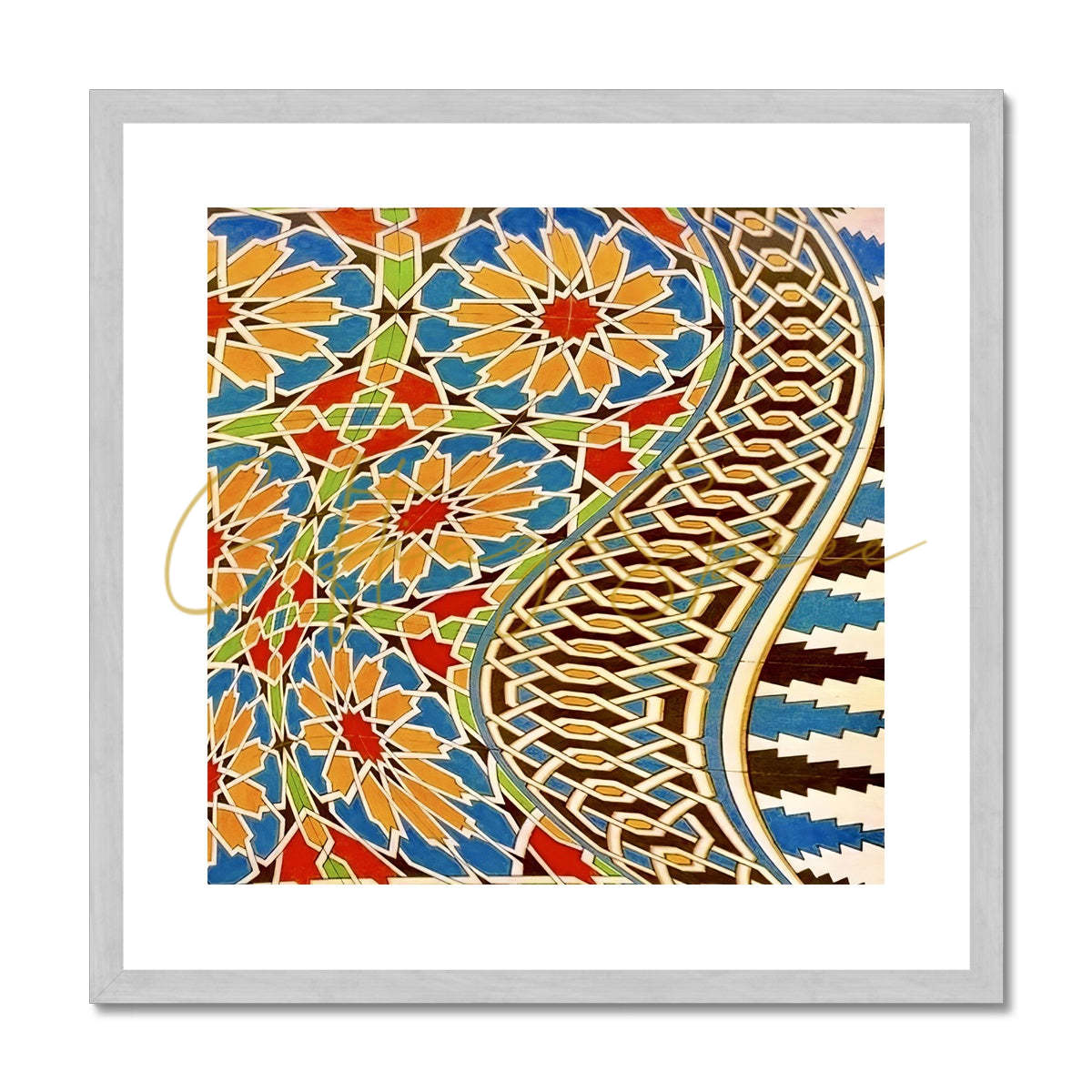 Andalusia I Antique Framed & Mounted Print | Laila Shawa 'Andalusia I' Antique Framed & Mounted Print Fine art kite-896786543 12"x12" / Silver Frame - Gifting Spree