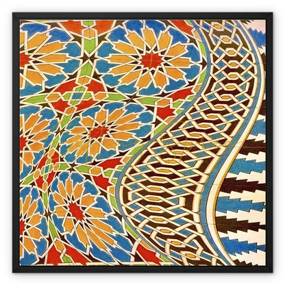 ‘Andalusia I’ - Laila Shawa’s 2008 Artwork on Framed Canvas 'Andalusia I' Framed Canvas Art Print Fine art kite-896786907 24"x24" / Black Frame / White Wrap - Gifting Spree