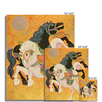 Laila Shawa's 'Antar and Abla Rolled Canvas-' Reproduction 'Antar and Abla' Rolled Canvas Print Fine art - Gifting Spree