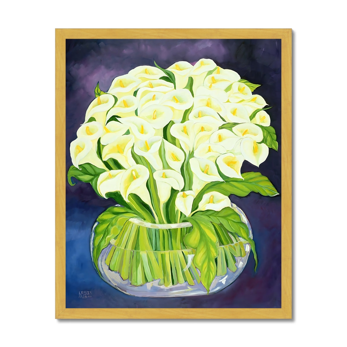 Calla Lilies, 1989 Antique Framed Print Fine art kite-909085657 16"x20" / Gold Frame - Gifting Spree