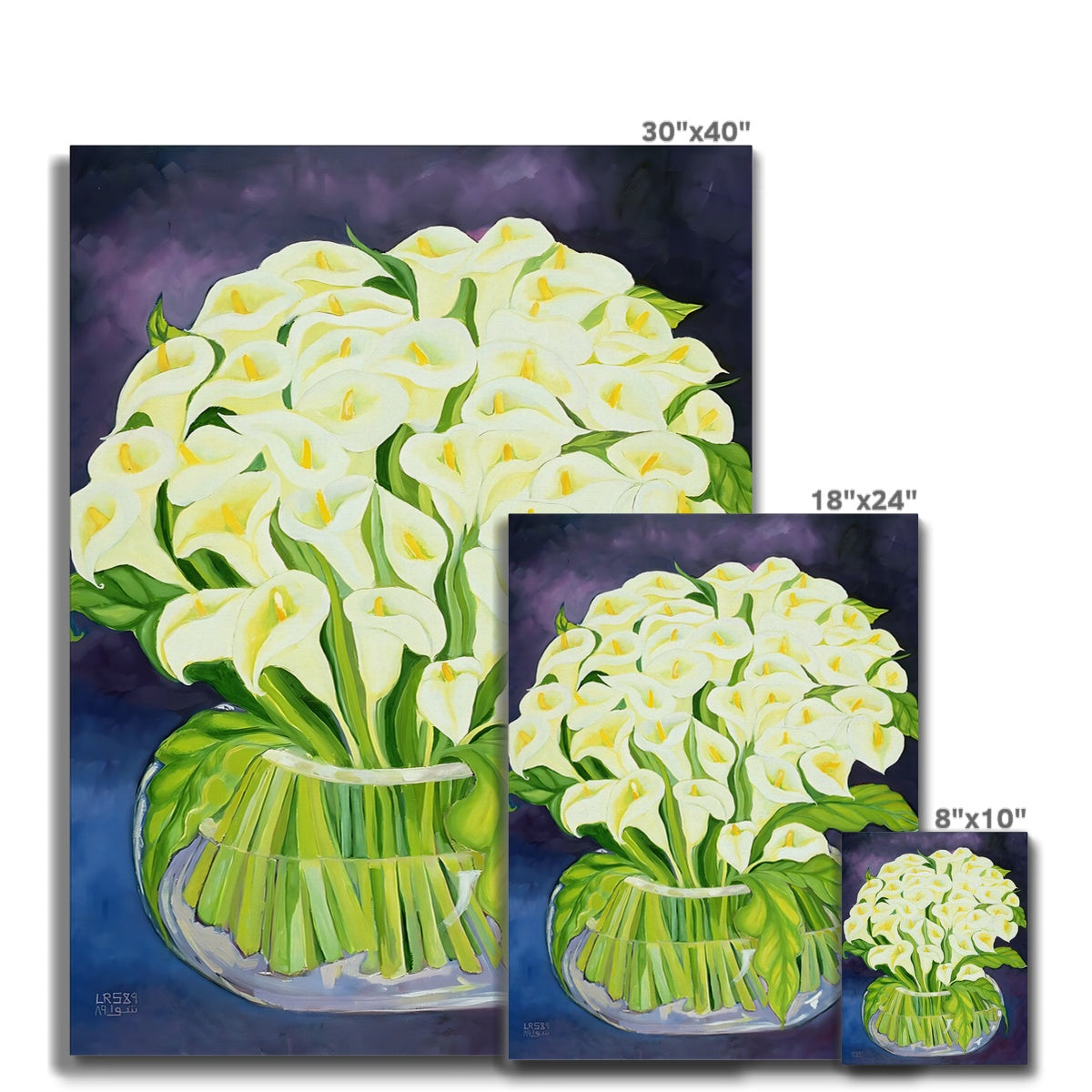 Calla Lilies, 1989 Canvas Fine art - Gifting Spree