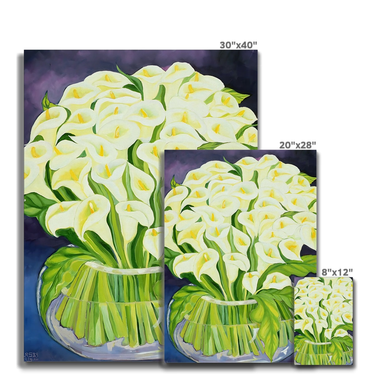 Calla Lilies, 1989 Canvas Fine art - Gifting Spree