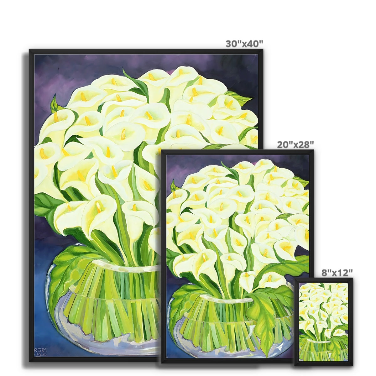 Calla Lilies, 1989 Framed Canvas Fine art - Gifting Spree