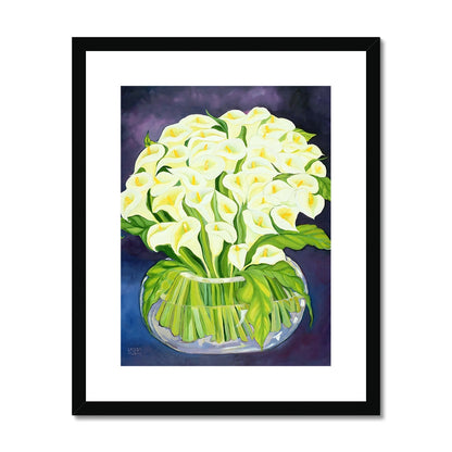 Calla Lilies, 1989 Framed & Mounted Print Fine art kite-909085577 16"x20" / Black Frame - Gifting Spree