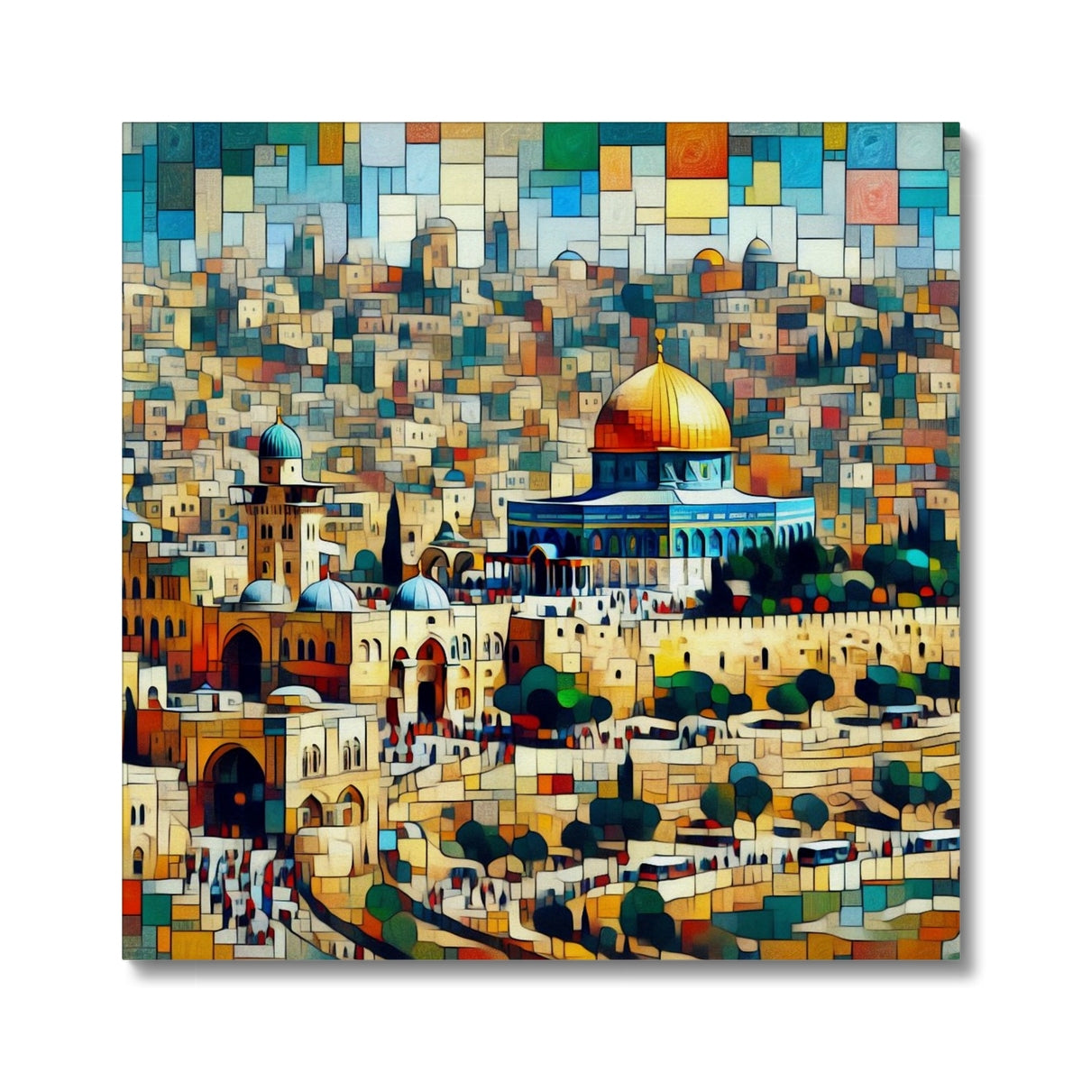 'City of Peace' Canvas Fine art kite-927111990 24"x24" / White Wrap - Gifting Spree