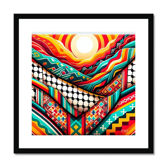 'Dawn Over The West Bank' Framed & Mounted Print Fine art kite-927091824 20"x20" / Black Frame - Gifting Spree