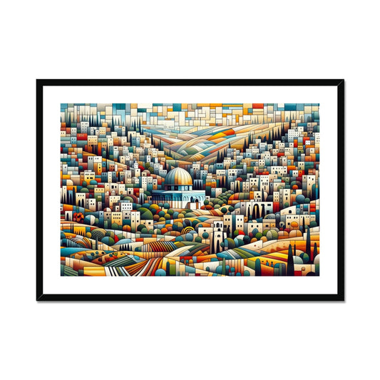 'Dome of The Rock' Framed & Mounted Print Fine art kite-927758652 A1 Landscape / Black Frame - Gifting Spree