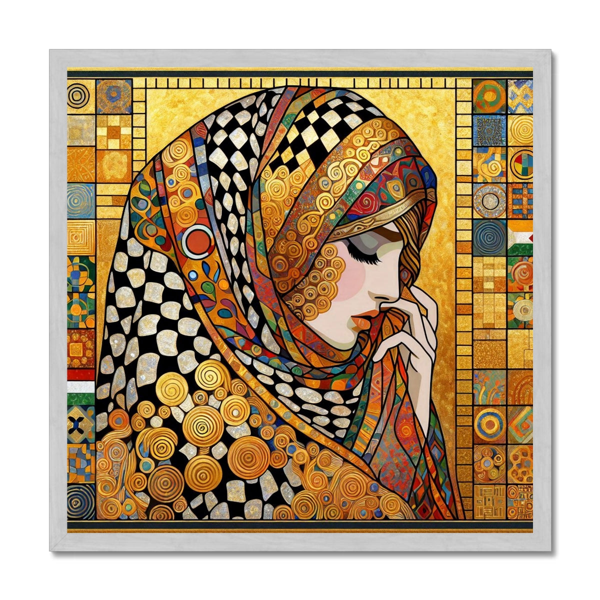 'Dream Wrap' Antique Framed Print Fine art kite-925177912 20"x20" / Silver Frame - Gifting Spree