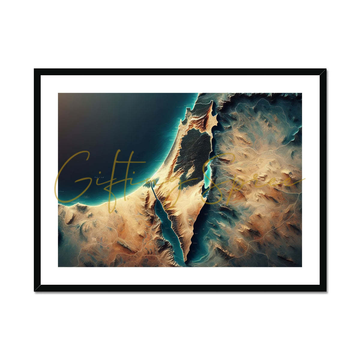 Art Print | 'Energy Rising' Framed & Mounted Print | Palestine 'Energy Rising' Framed & Mounted Print Fine art kite-909155467 32"x24" / Black Frame - Gifting Spree