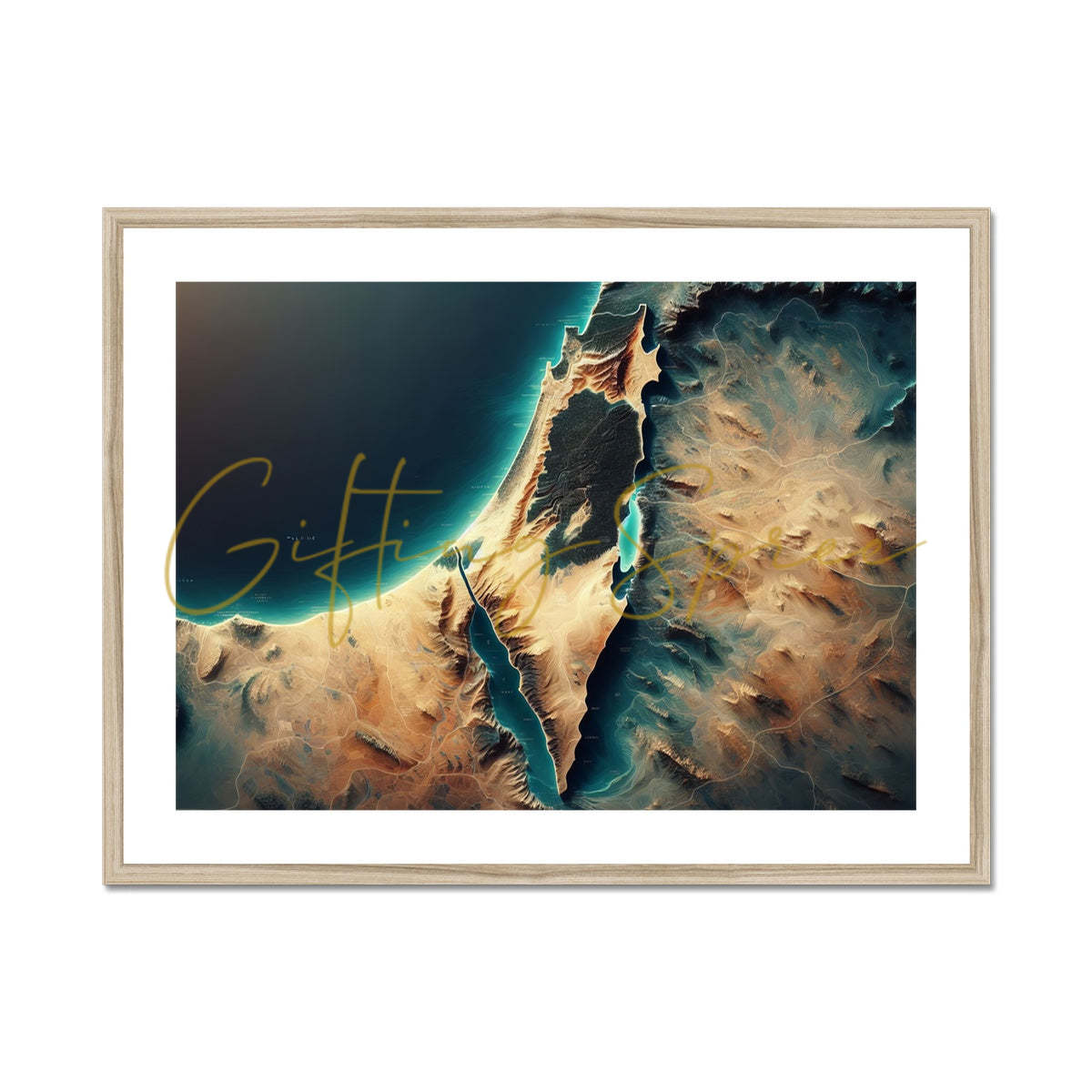 Art Print | 'Energy Rising' Framed & Mounted Print | Palestine 'Energy Rising' Framed & Mounted Print Fine art kite-909155469 32"x24" / Natural Frame - Gifting Spree