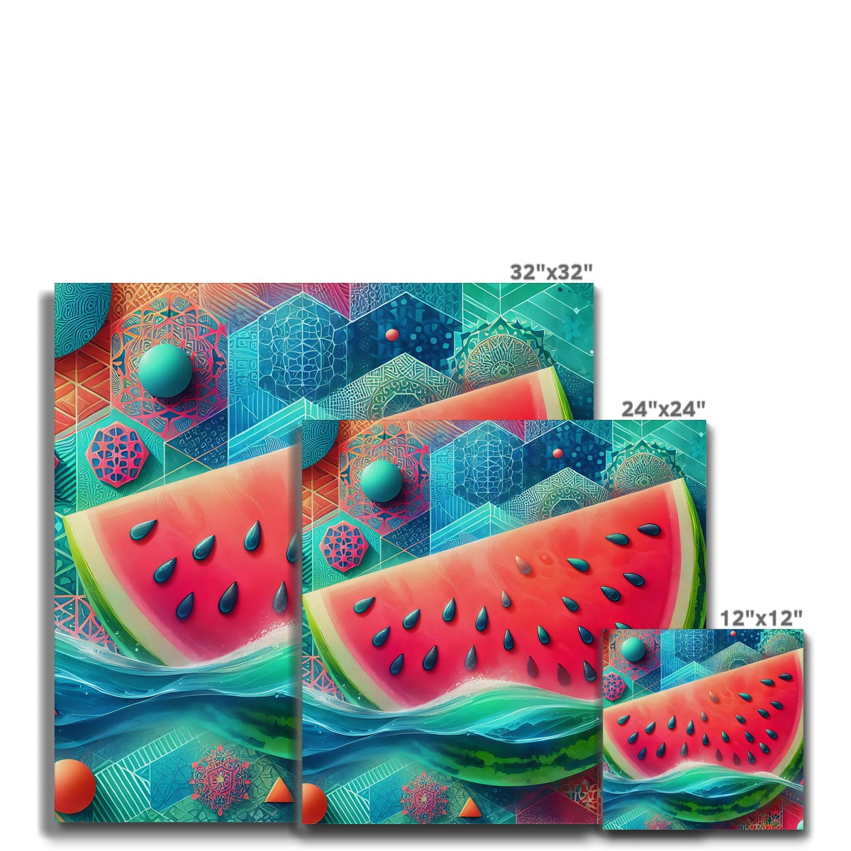 'Floating Watermelon' Canvas Fine art - Gifting Spree