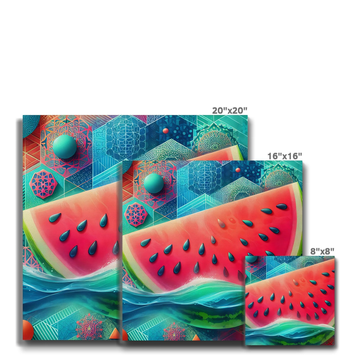 'Floating Watermelon' Eco Canvas Fine art - Gifting Spree