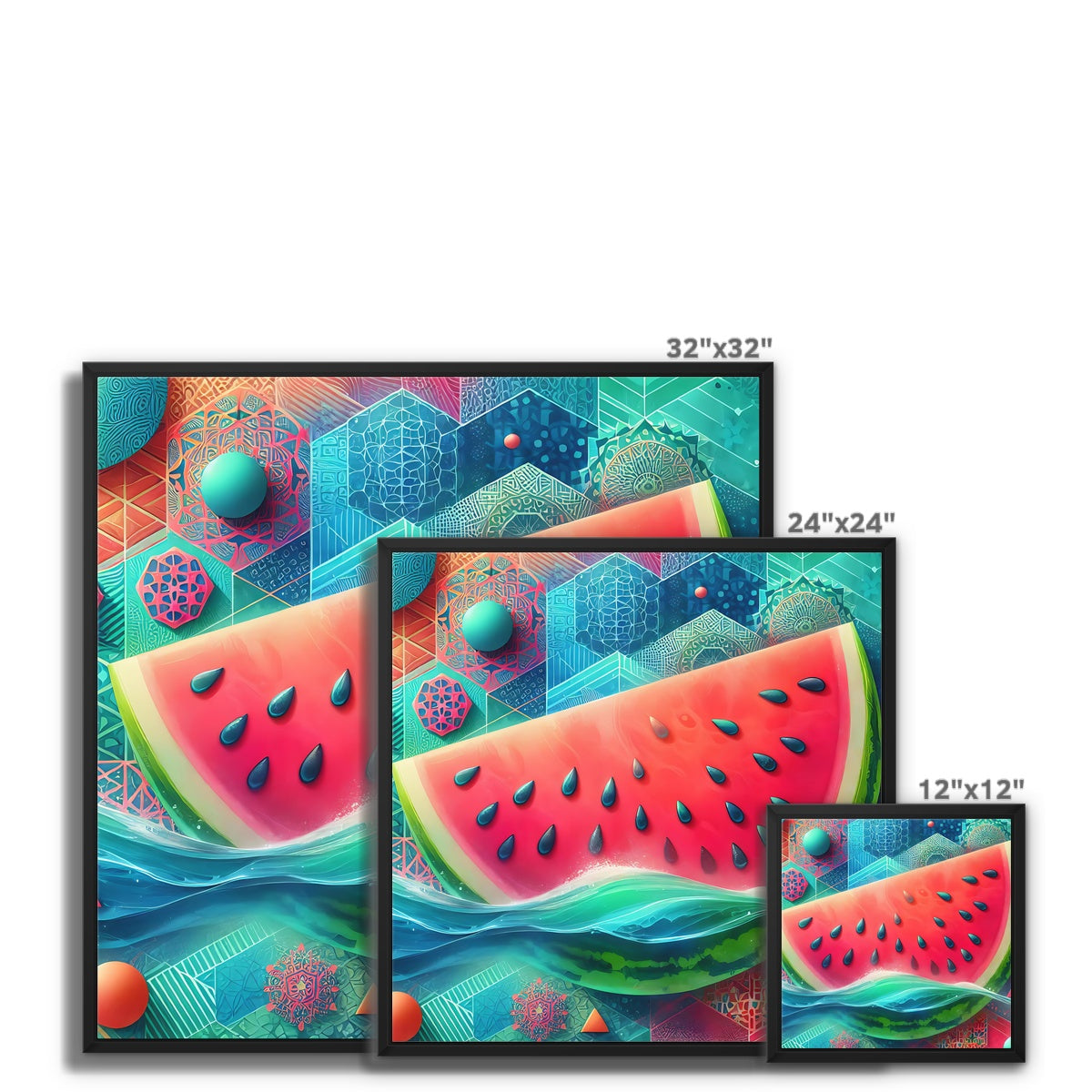 'Floating Watermelon' Framed Canvas Fine art - Gifting Spree