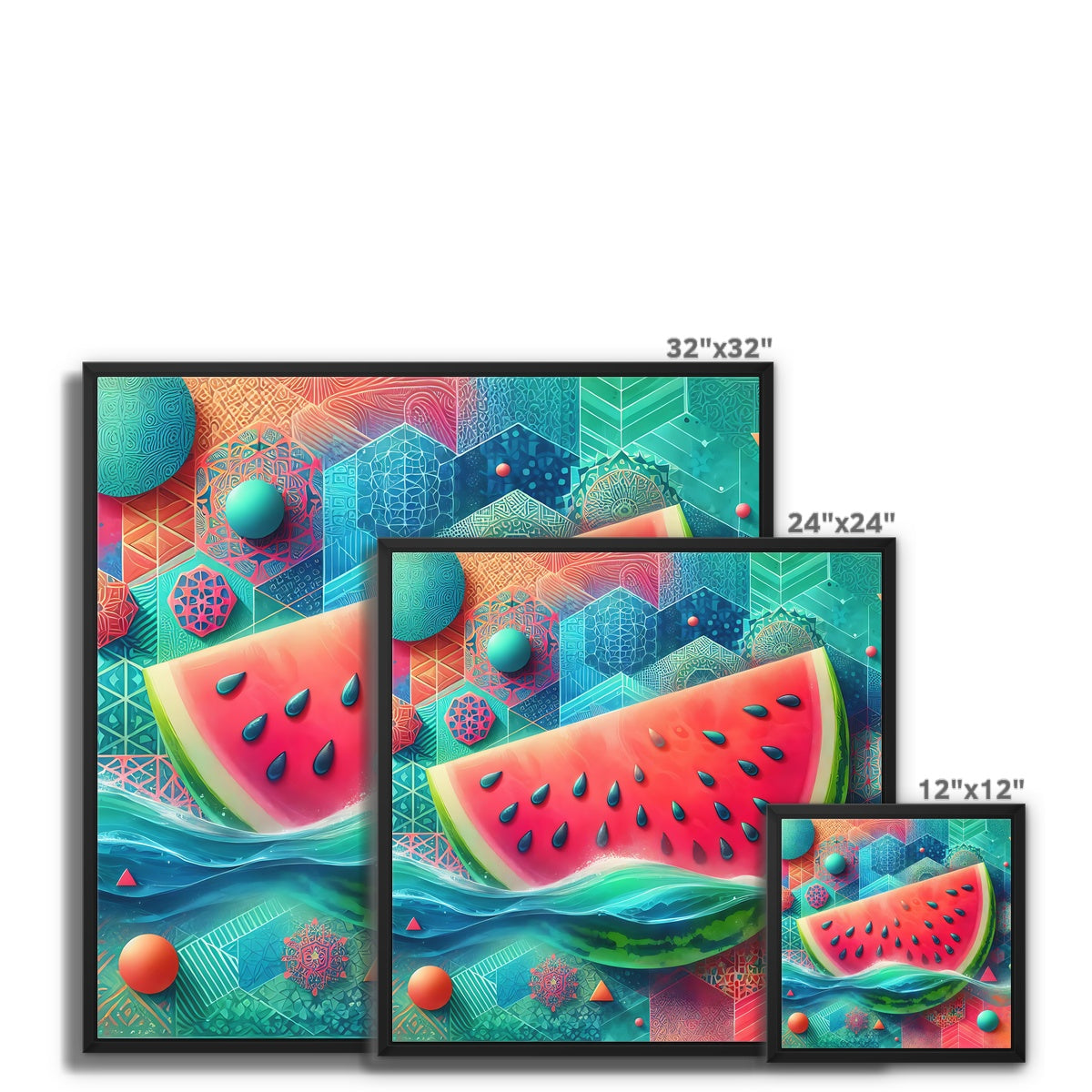 'Floating Watermelon' Framed Canvas Fine art - Gifting Spree