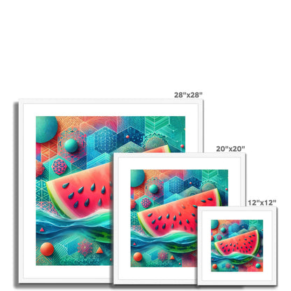 'Floating Watermelon' Framed & Mounted Print Fine art - Gifting Spree