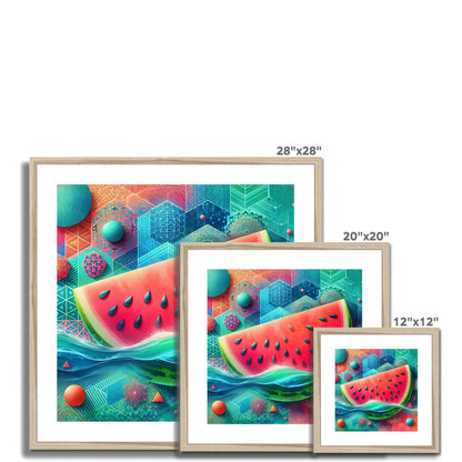 'Floating Watermelon' Framed & Mounted Print Fine art - Gifting Spree