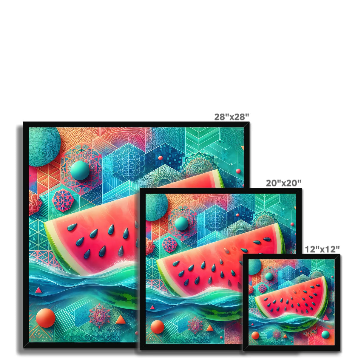 'Floating Watermelon' Framed Print Fine art - Gifting Spree