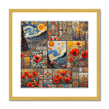 'Four Seasons' Antique Framed & Mounted Print Fine art kite-927141837 20"x20" / Gold Frame - Gifting Spree