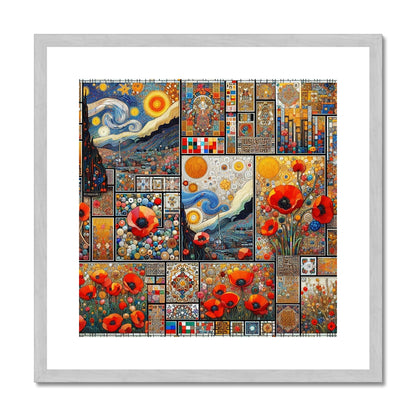 'Four Seasons' Antique Framed & Mounted Print Fine art kite-927141838 20"x20" / Silver Frame - Gifting Spree