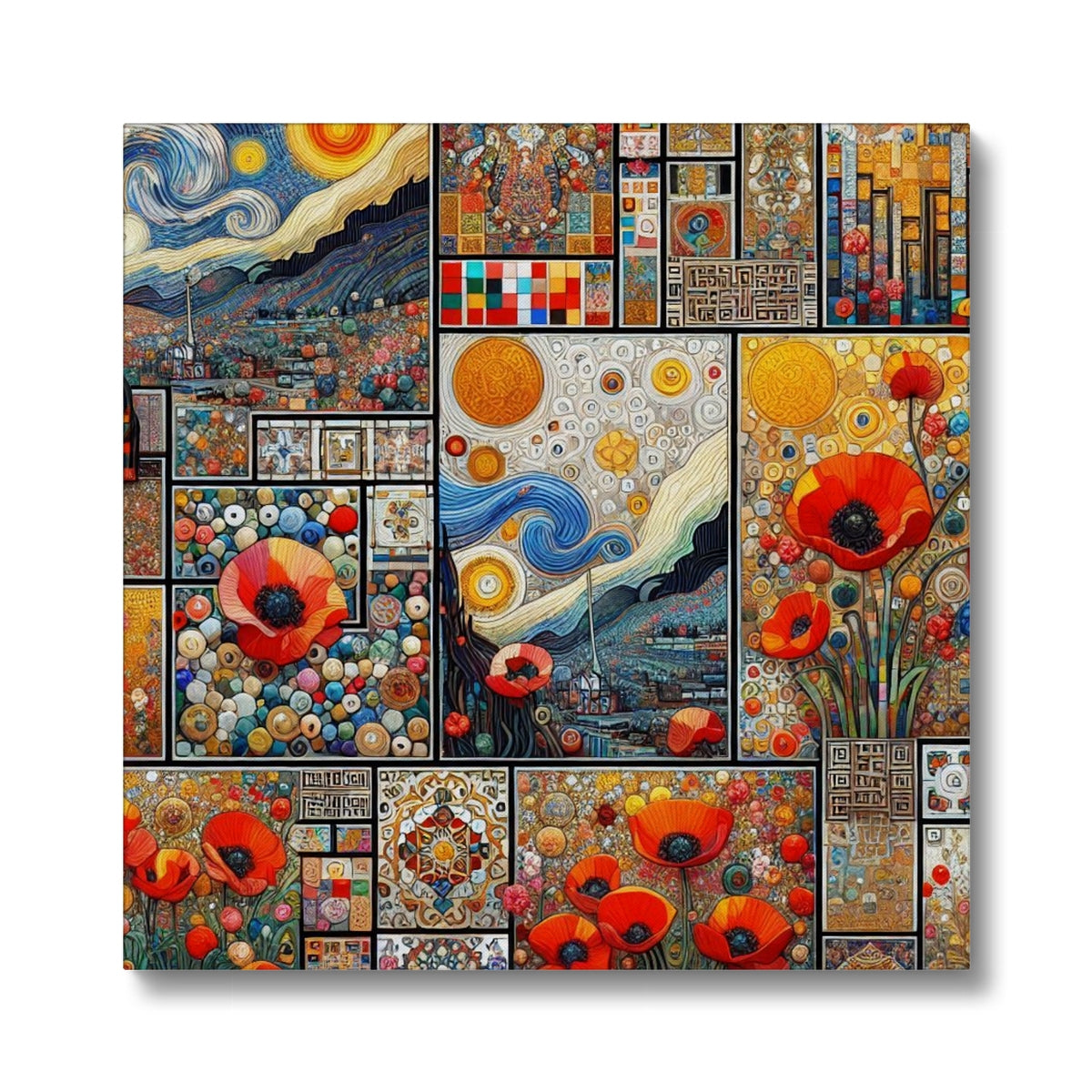 'Four Seasons' Eco Canvas Fine art kite-927142118 16"x16" / Image Wrap - Gifting Spree