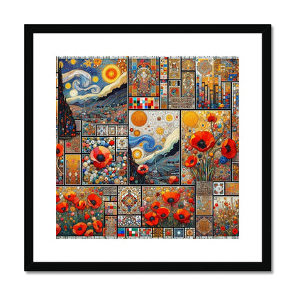 'Four Seasons' Framed & Mounted Print Fine art kite-927141699 20"x20" / Black Frame - Gifting Spree