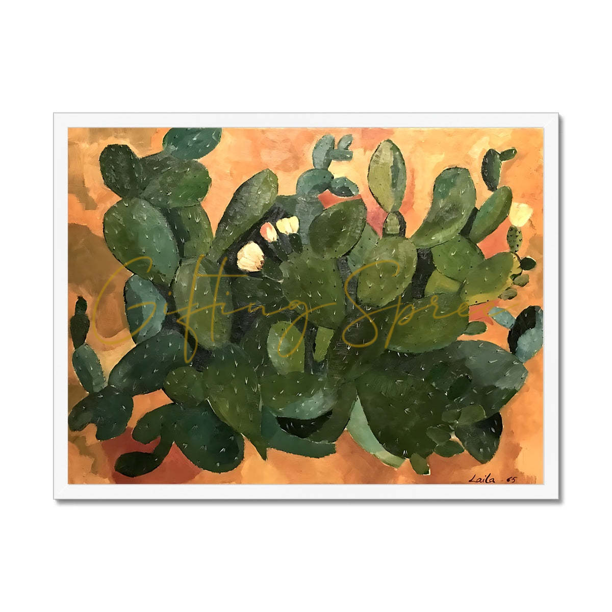 Framed Print | Gaza Cactus, 1965 | Art Print 'Gaza Cactus' Framed Print Fine art kite-906704947 24"x18" / White Frame - Gifting Spree