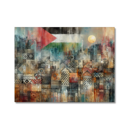 'Gaza - Seven Layers' Canvas Fine art kite-927555362 32"x24" / White Wrap - Gifting Spree