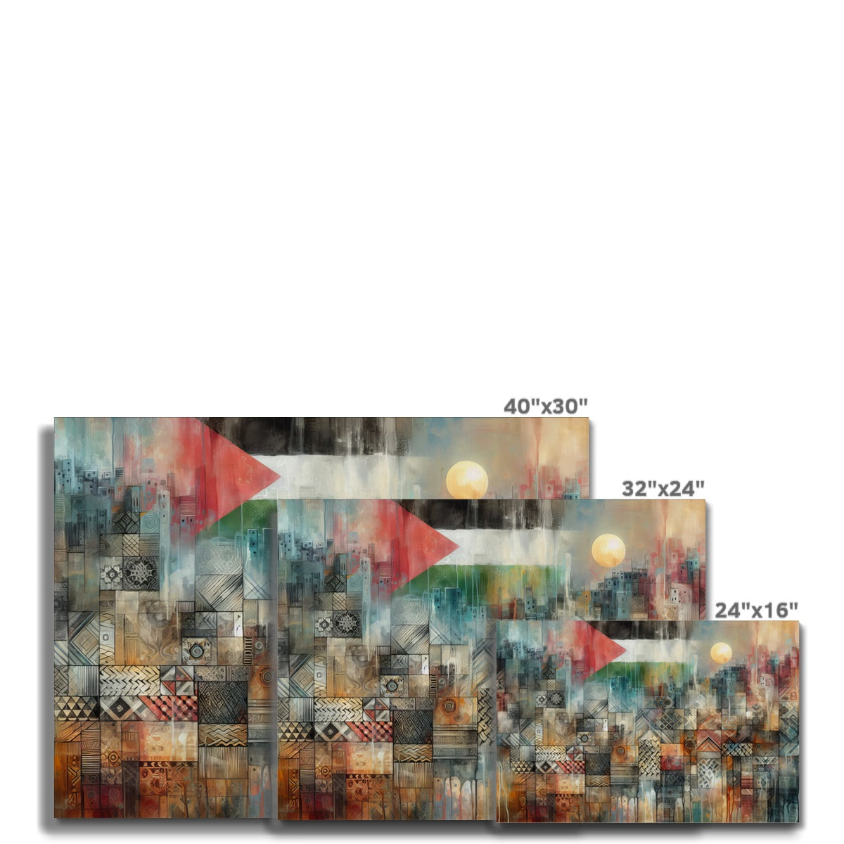 'Gaza - Seven Layers' Canvas Fine art - Gifting Spree