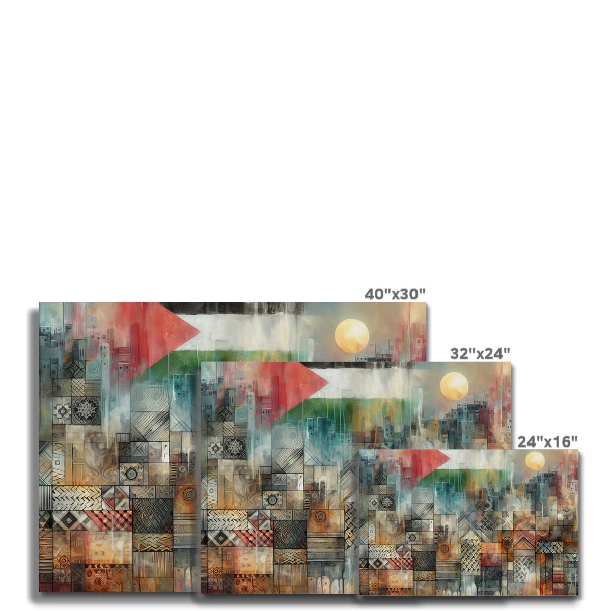 'Gaza - Seven Layers' Canvas Fine art - Gifting Spree