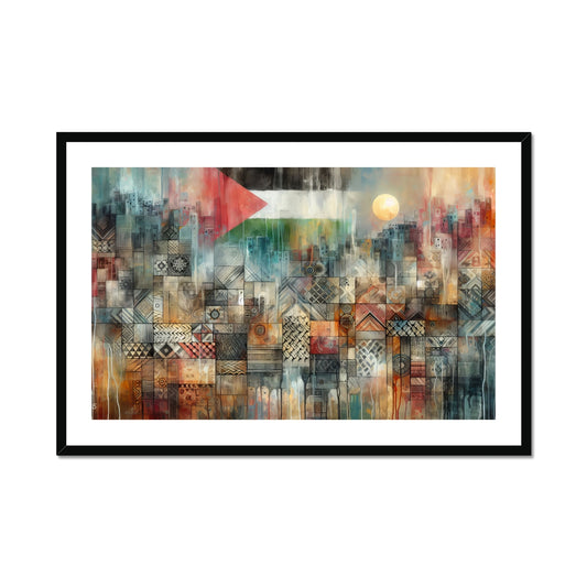 'Gaza - Seven Layers' Framed & Mounted Print Fine art kite-927555171 36"x24" / Black Frame - Gifting Spree