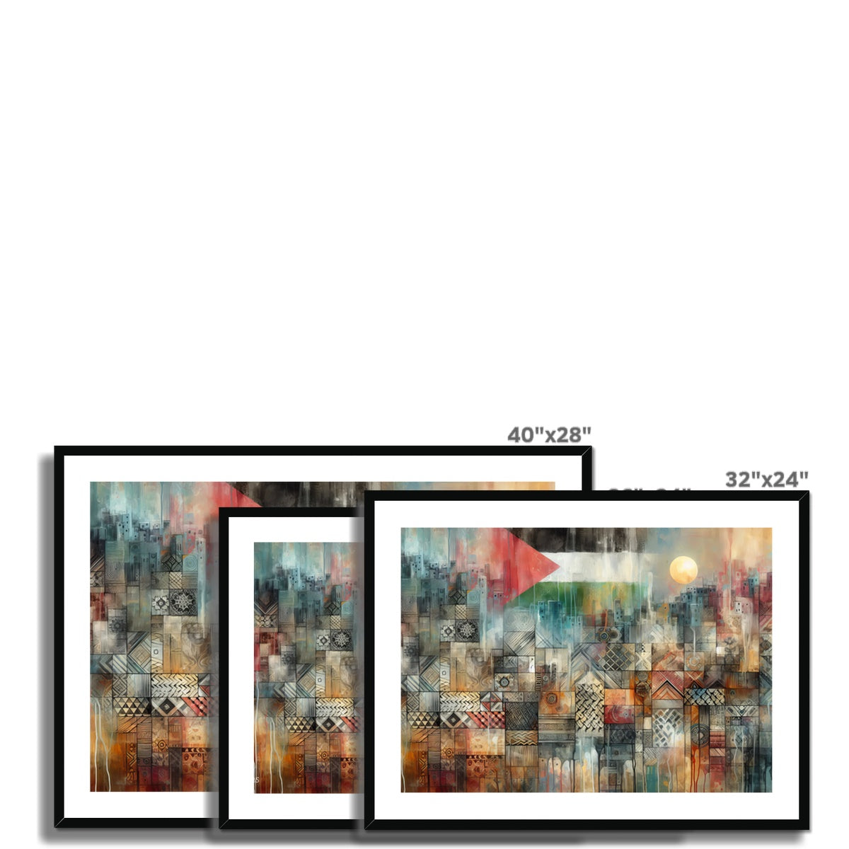 'Gaza - Seven Layers' Framed & Mounted Print Fine art - Gifting Spree