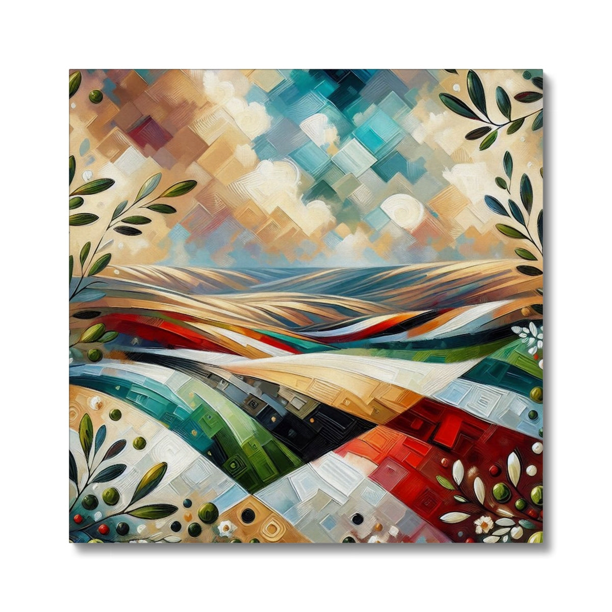 'Glorious Hills' Canvas Fine art kite-927549370 24"x24" / Image Wrap - Gifting Spree