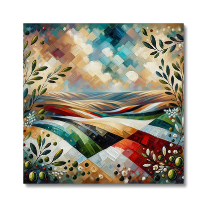 'Glorious Hills' Canvas Fine art kite-927549369 24"x24" / White Wrap - Gifting Spree