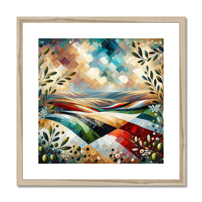 'Glorious Hills' Framed & Mounted Print Fine art kite-927549155 20"x20" / Natural Frame - Gifting Spree