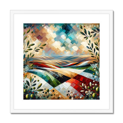 'Glorious Hills' Framed & Mounted Print Fine art kite-927549154 20"x20" / White Frame - Gifting Spree